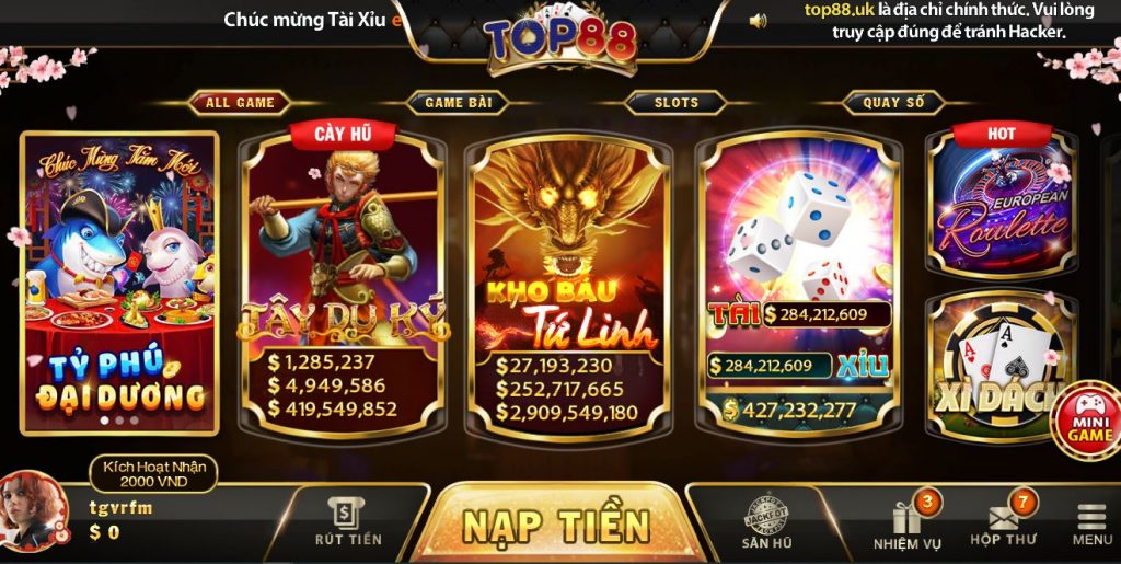 cach tinh no hu Top88Tips chơi Nổ Hũ tại Top88 giúp bạn dễ dàng thắng lớn